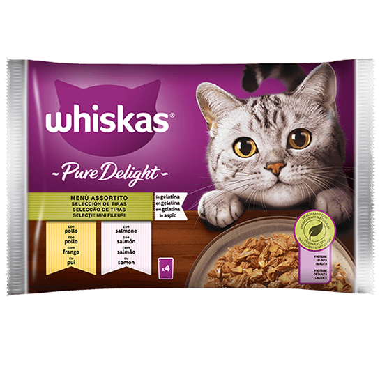 Whiskas Pure Delicato Assortito 4 X 85 Gr 13x